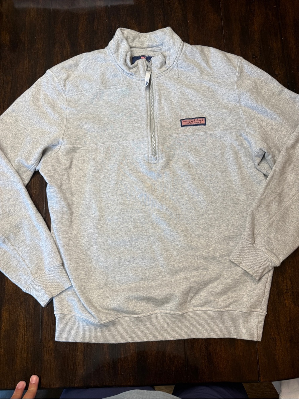 Vineyard Vines Light Gray Quarter-Zip Pullover
